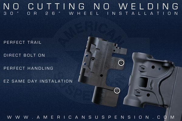 42° rake - Touring Bolt On Big Wheel kit for 26, FAT26 or 30 wheel - 1989-2023