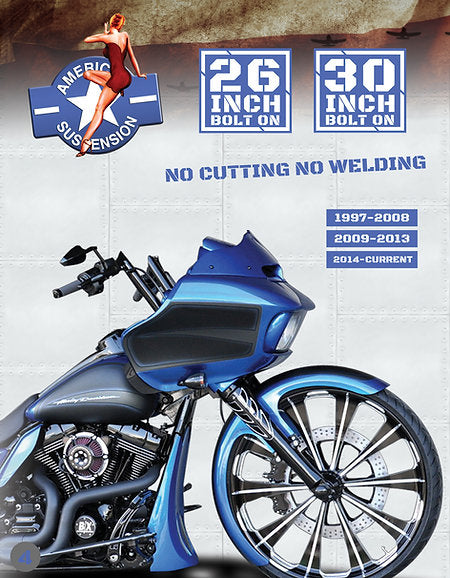 30 or 32 wheel Touring Bolt On Big Wheel kit - 1989-2024